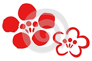 Japanese plum blossoms, ume